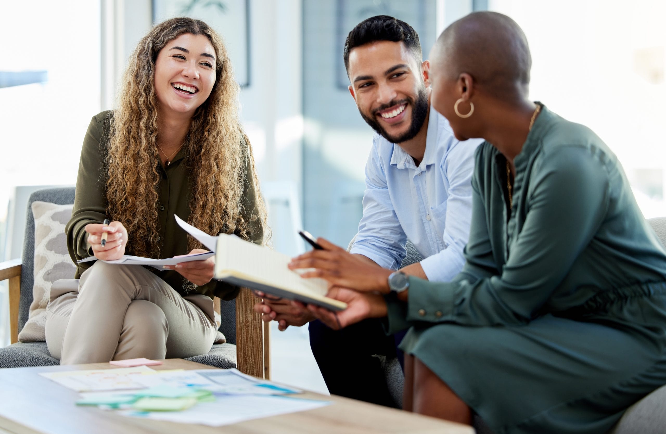 Business people connecting in a meeting